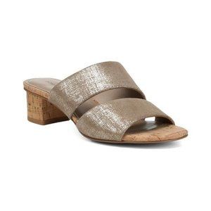 Donald Pliner Gold 2-banded Slide Sandals 7
